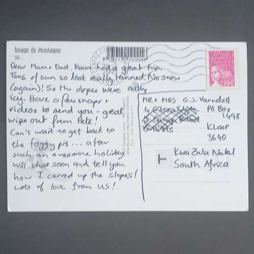 POSTCARD FROM FINLAND TO HILTON KZN - POSTED 2003