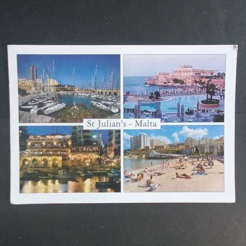 POSTCARD FROM MALTA TO ANERLEY, KWAZULU-NATAL - POSTED