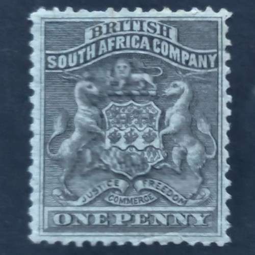 BSAC - 1892 Defin Issue - 1d Black - Single - Unused