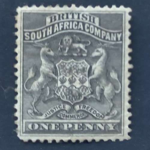 BSAC - 1892 Defin Issue - 1d Grey-black (shade) - Single - Unused