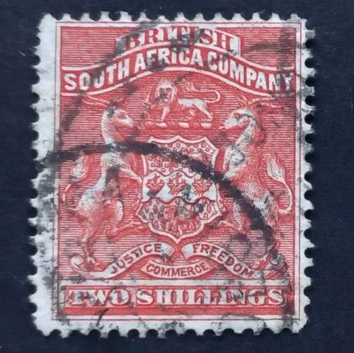 BSAC - 1892 Defin Issue - 2/- Vermillion - Single - Fine Used
