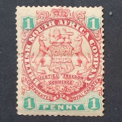 BSAC - 1896-97 Defin Issue - 1d Scarlet & Emerald - Single - Unused