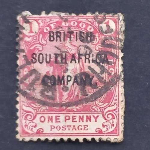 BSAC - 1896 COGH optd - 1d Rose Red - Single - Used