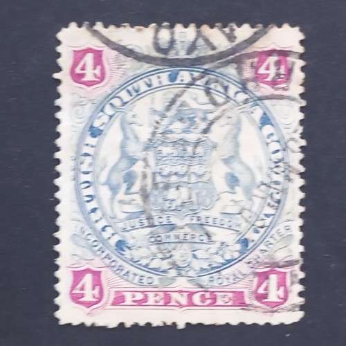 BSAC - 1897 Addt defin Issue - 4d Ultramarine & Claret - Single - Used