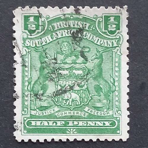 BSAC - 1898-1908 Defin Issue - 1/2d Deep Green - Single - Fine used