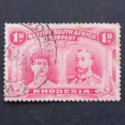 BSAC - 1910-16 Defin Issue `Double Heads` - 1d Red `OD` flaw - Single - Used