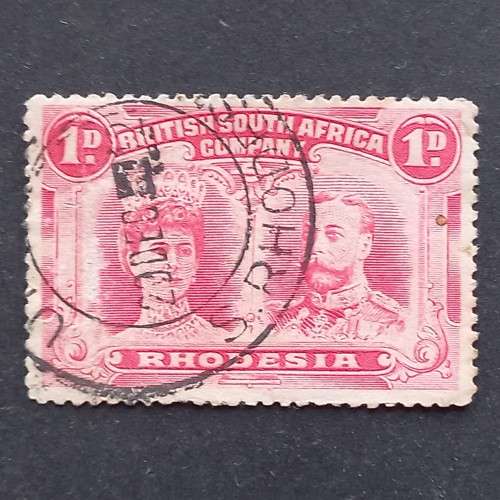 BSAC - 1910-16 Defin Issue `Double Heads` - 1d Red (perf 14) - Single - Used