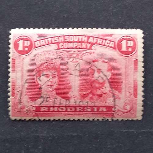 BSAC - 1910-16 Defin Issue `Double Heads` - 1d Red (perf 15) - Single - CTO