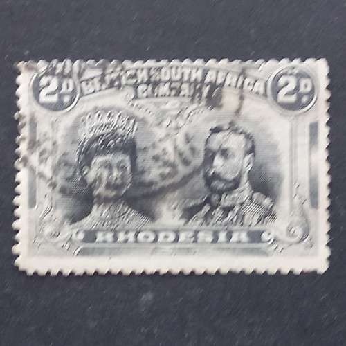 BSAC - 1910-16 Defin Issue `Double Heads` - 2d Black (perf 14) - Single - Used