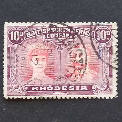 BSAC - 1910-16 Defin Issue `Double Heads` - 10d - Single - Used