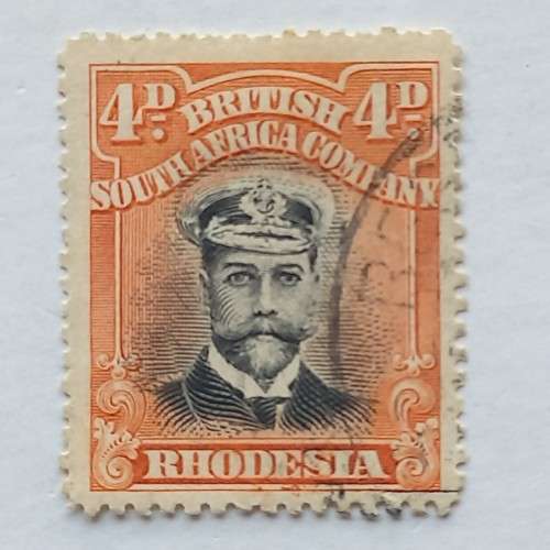 BSAC - 1913-22 Defin Issue `Admiral` - 4d Black/Red (Die II) - Single - Used