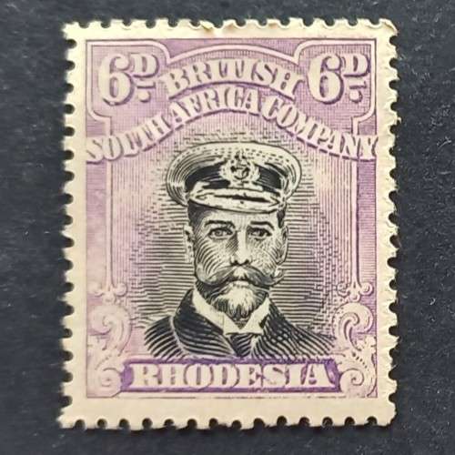 BSAC - 1913-22 Defin Issue `Admiral` - 6d Black/Mauve (Die III) - Single -Unused
