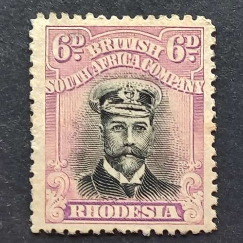 BSAC - 1913-22 Defin Issue `Admiral` - 6d Black/Mauve (Die III) - Single -Unused