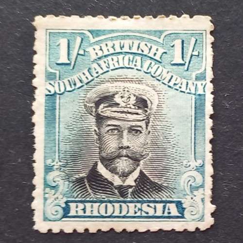 BSAC - 1913-22 Defin Issue `Admiral` - 1/- Black/Blue (Die II) - Single - Unused