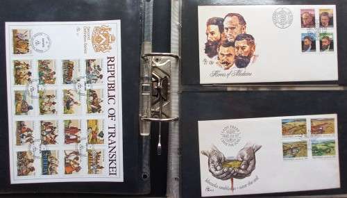 TRANSKEI - 48 x FDC`s IN RINGBINDER TYPE FILE - NO DUPLICATION