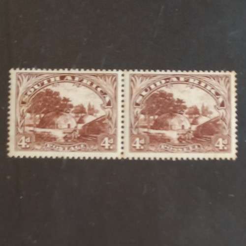 Union - 1947-54 Defin Issue - 2d Brown - Pair - Unused