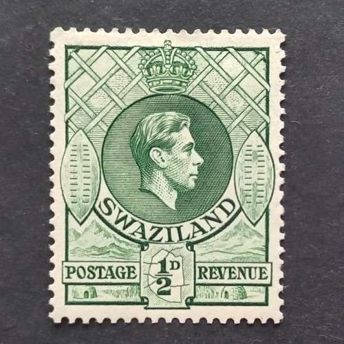Swaziland - 1938-54 Defin Issue KGVI - 1/2d Green - Single - Unused