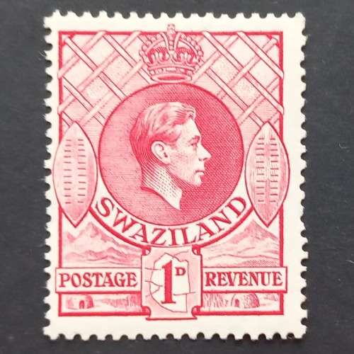 Swaziland - 1938-54 Defin Issue KGVI - 1d Red - Single - Unused