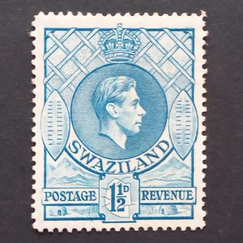 Swaziland - 1938-54 Defin Issue KGVI - 1&1/2d Light Blue - Single - Unused