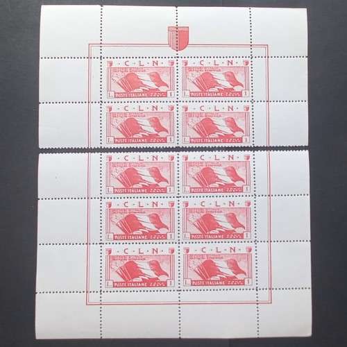 Italy Zona Aosta 1945 Full Set of Sheets plus Mini Sheets Unused
