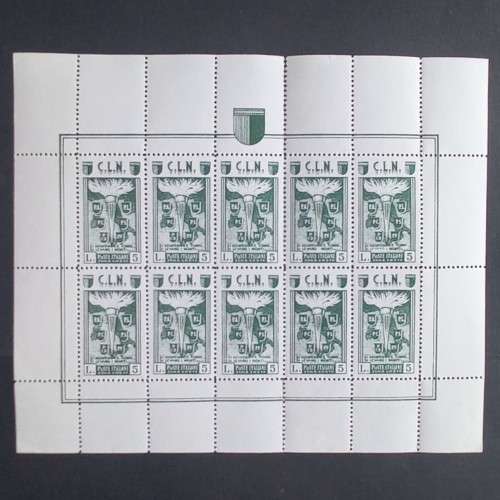 Italy Zona Aosta 1945 Full Set of Sheets plus Mini Sheets Unused