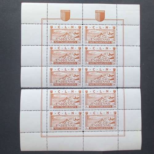 Italy Zona Aosta 1945 Full Set of Sheets plus Mini Sheets Unused