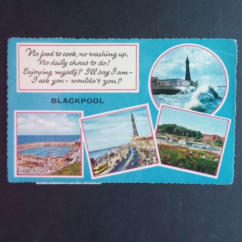 Postcard from Blackpool, UK to Illovo, KZN - Posted 1982