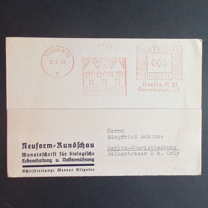 Vintage Postcard - 1933 Deutsches Reich - Posted