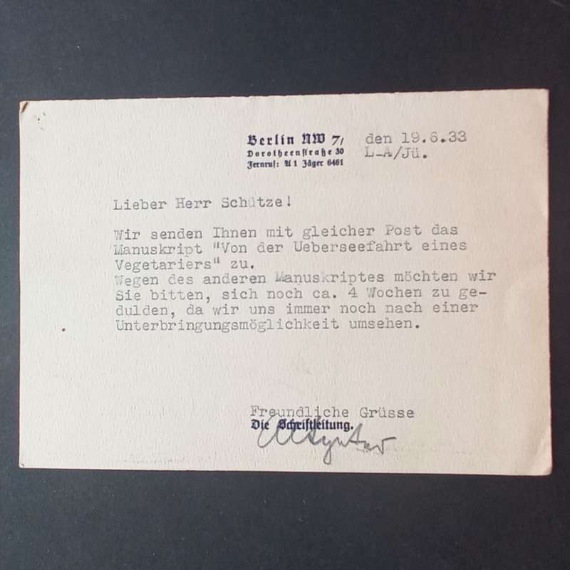 Vintage Postcard - 1933 Deutsches Reich - Posted
