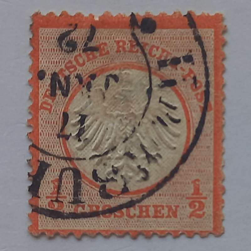 Germany - 1872 Arms embossed (type A) - 1/2g Red - Single - Fine Used