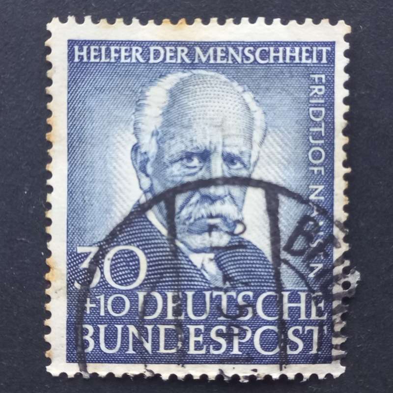 Germany `West` -  1953 Humanitarian Relief Fund - 30pf+10pf Blue - Single - Used
