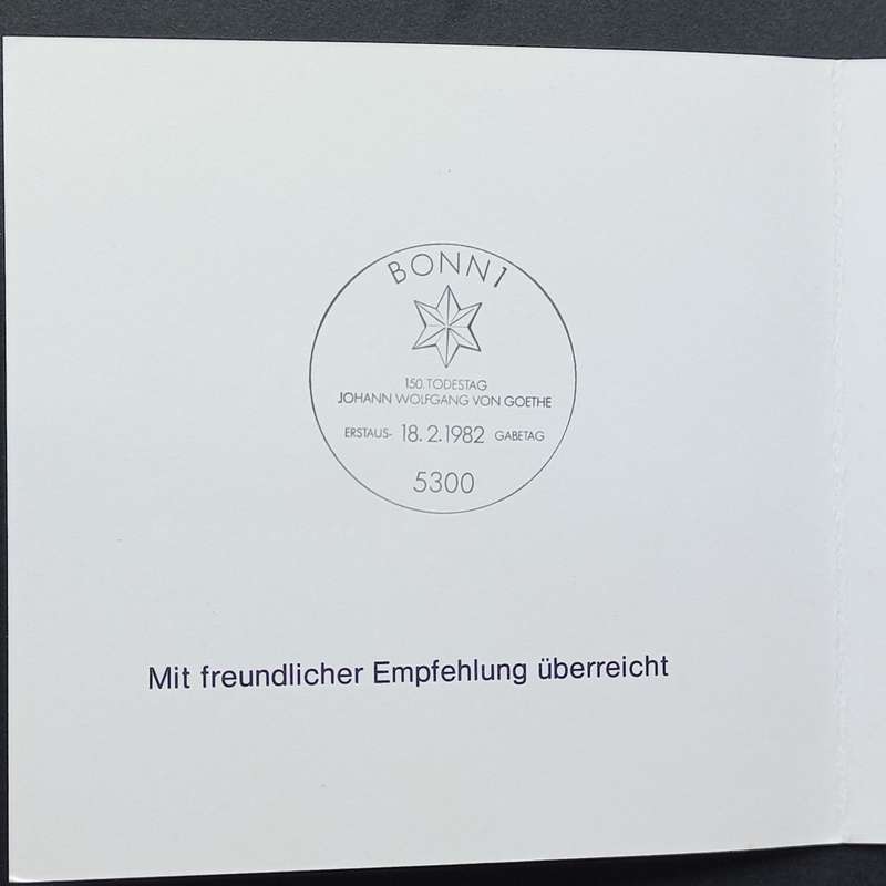 Germany `West` - 1982 Johann Wolfgang von Goethe - FD Card