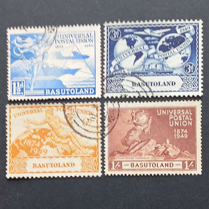 Basutoland - 1949 75th Anniv of UPU - Full set of singles - Fine used