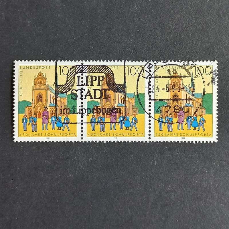 Germany `West` - 1993 450th Anniv of Pforta School - Strip of 3 - Fine Used