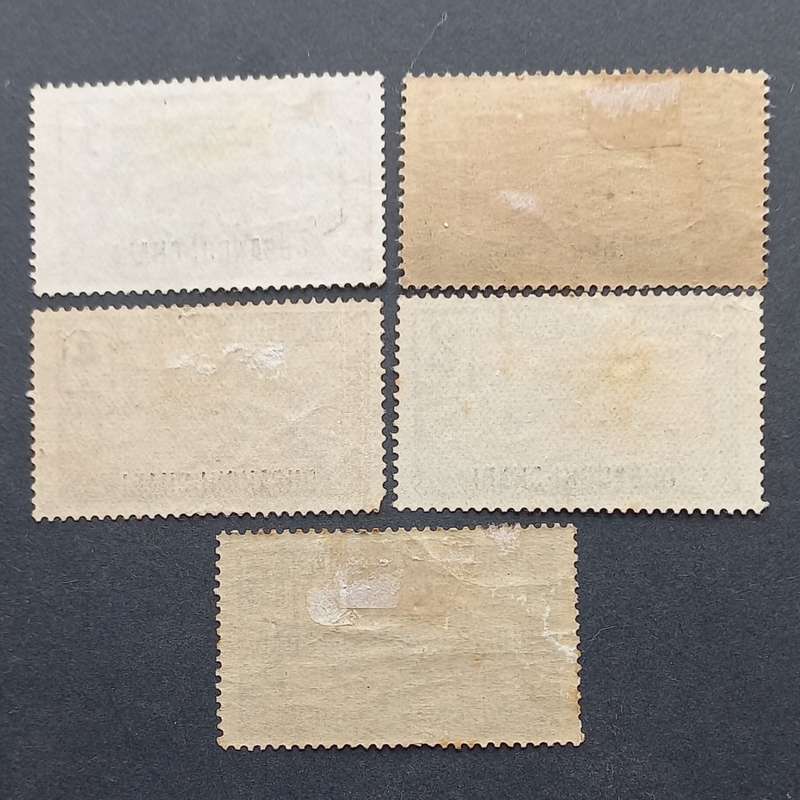 French Colonies `Oubangui -Chari` - 1920`s overprinted - selection of singles - unused