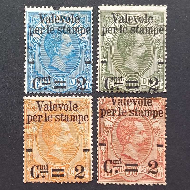 Italy - 1890 parcel post stamps optd and surch - part set of singles - Unused