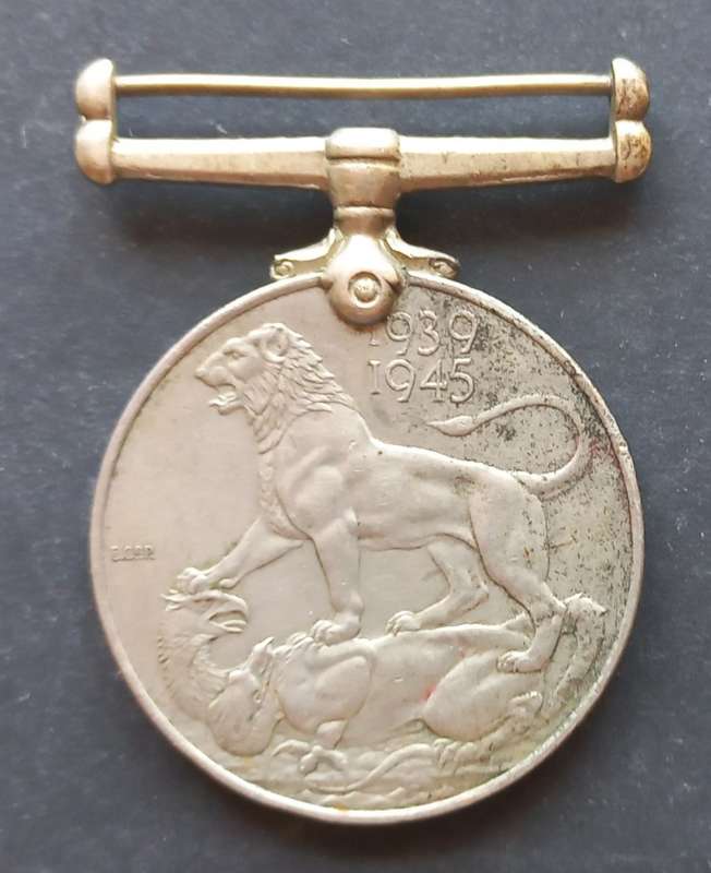 GREAT BRITAIN - KGVI WWII SERVICE MEDAL - #5491 AWARDED TO A.J. HOLMES