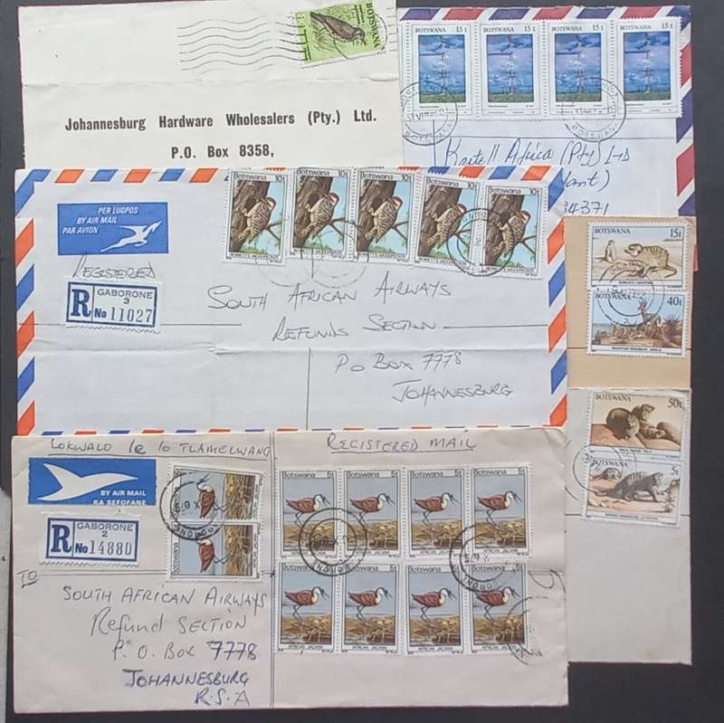 **R1 START** BOTSWANA - SELECTION OF COVERS TO CLEAR - BID PER COVER