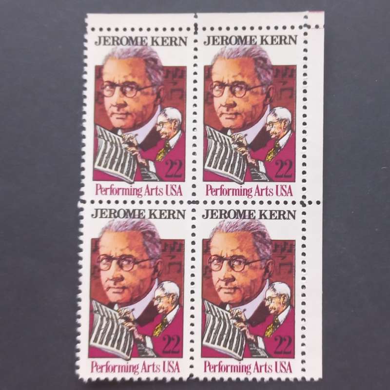 USA - 1985 Birth Centenary of Jerome Kern - Corner Block of 4 -MNH
