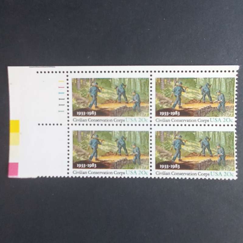 USA - 1983  50th Anniv of Civilian Conservation Corps - Corner Block of 4 - MNH