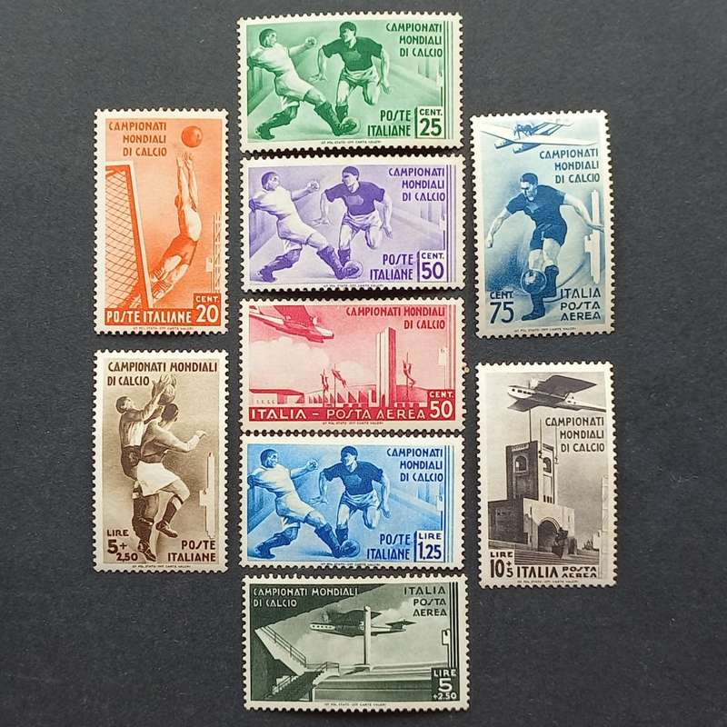 Italy - 1934 Football World Cup Championship, Italy - Full Set of Singles - MNH
