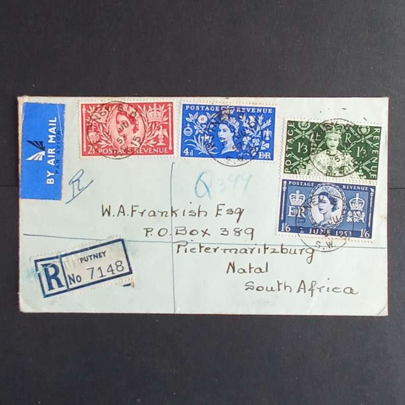 GB QEII - 1953 Coronation of QEII - Set on Private Cover with FD Cancellation