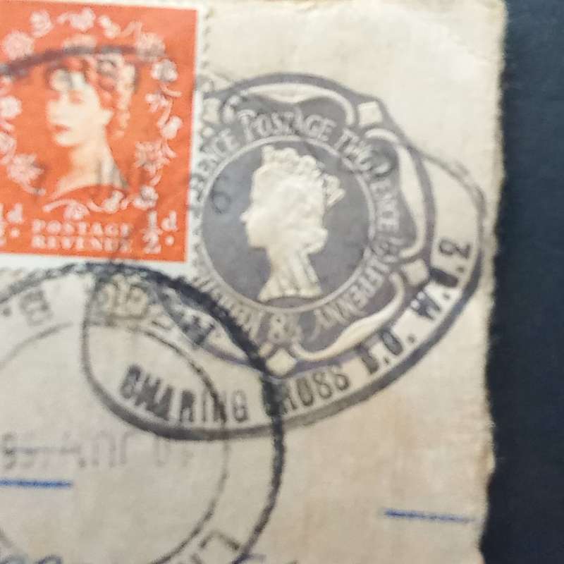 GB QEII - 1956 Registered Cover 8,5d with extra stamps Charing Cross to Lilongwe