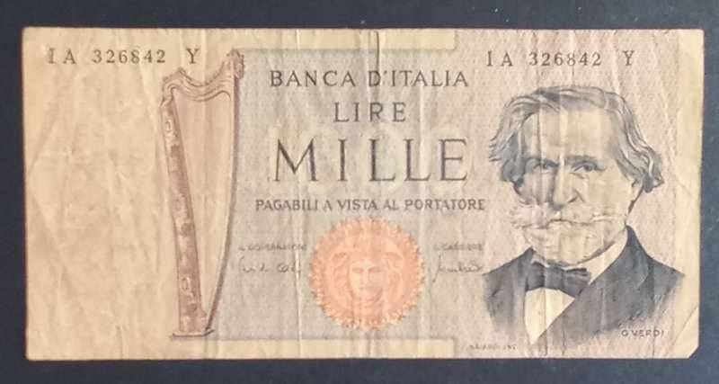 ITALY - LIRE 1000 BANKNOTE
