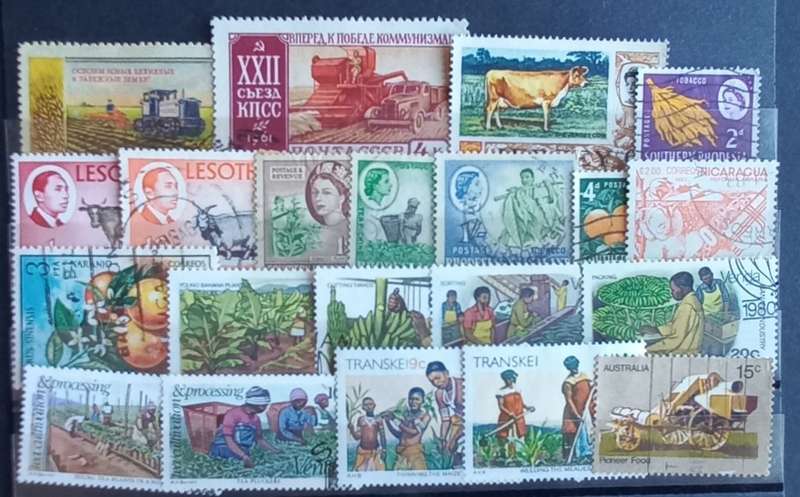 THEMATICS - ON THE FARM - SELECTION OF 21 SINGLES - BID PER STAMP