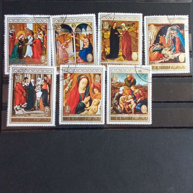 THEMATICS - CHRISTMAS RELIGIOUS PAINTINGS - 7 STAMPS - BID PER STAMP