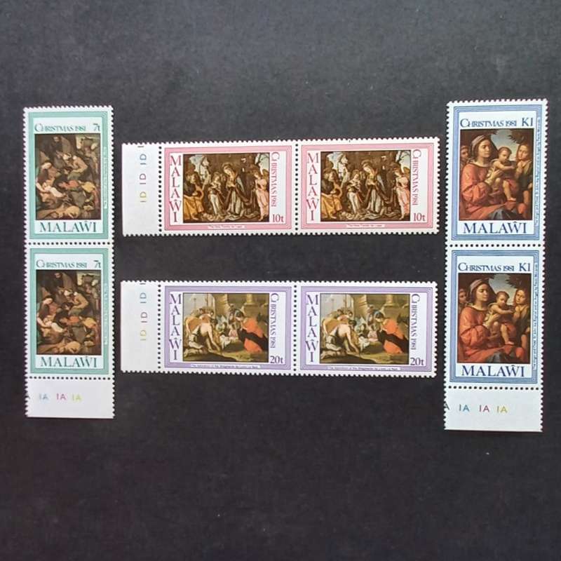 Malawi - 1981 Christmas - Full set of Marginal Pairs - MNH
