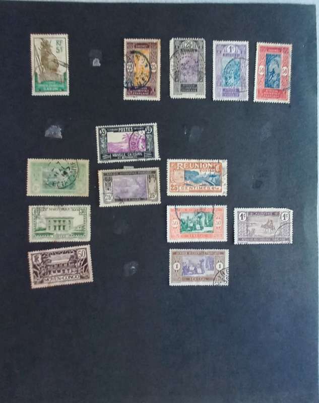 FRANCE & COLONIES ON LOOSE PAGES - GOOD SELECTION OF EARLY STAMPS