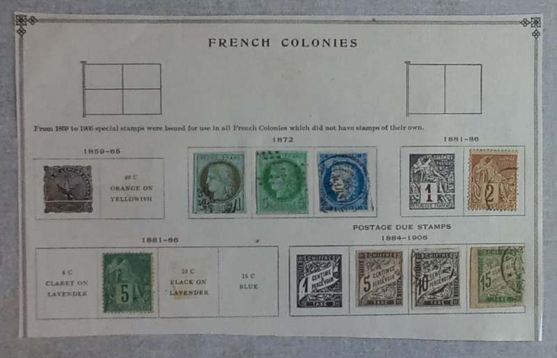 FRANCE & COLONIES ON LOOSE PAGES - GOOD SELECTION OF EARLY STAMPS