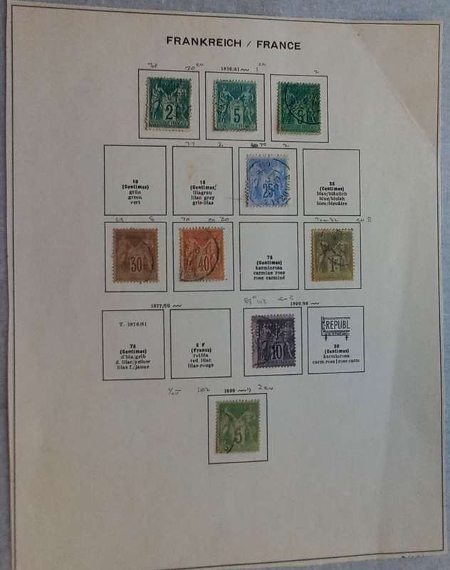 FRANCE & COLONIES ON LOOSE PAGES - GOOD SELECTION OF EARLY STAMPS